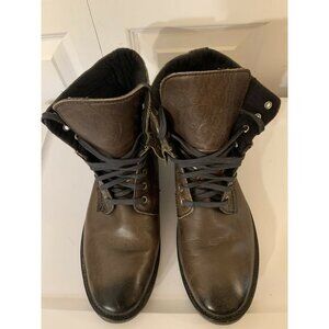 Franco Fortini Men’s Sz 12 Ankle Boots Mate 2 Laces Brown Leather